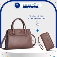 Combo Túi xách và ví cầm tay nữ cao cấp Fadoda FTX9 và FVN09