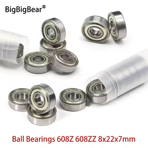Ball Bearings 608Z 608ZZ ABEC-7 Deep Groove 8x22x7mm Mini Ball Bearing Carbon Steel for Skateboard S