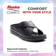 Bata Comfit บาจา คอมฟิต รองเท้าเพื่อสุขภาพ พื้นนิ่ม น้ำหนักเบา สูง 1 นิ้ว สำหรับผู้หญิง รุ่น Pony สีดำ 6616843