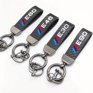 Car Metal Keychain Keyring With Carbon Fiber Design For BMW E36 E39 E46 E60 E90 Fashionable Automoti