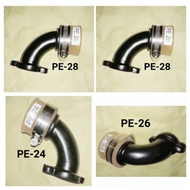manipol manifold, dudukan karburator, untuk motor bebek, intek miring  pe - 24 - 26 - 28
