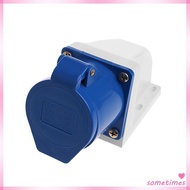 Time 32 Amp 3pin Industrial Socket 220V-250Volt Weatherproof IP44 Waterproof 2P+E 32A