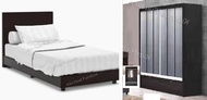 Promotion  Bedroom Set Single / Super Single Bed + Wardrobe Katil Almari Baju Set
