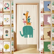 Cartoon Fabric Door Curtain Partition Curtain Home Bedroom Door Curtain Kitchen Doorway Curtain