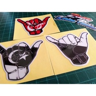 STICKERS TANGAN BENDERA NEGERI KELANTAN TERENGGANU PAHANG STICKER PRINT PANTUL CAHAYA