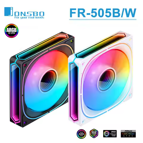 Jonsbo FR-505BR 120mm Case Fan 5V 3PIN ARGB Forward Reverse PWM CPU Cooling Fan FR-505W Air Cooler C