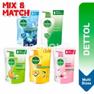 Dettol Body Wash Refill / Antibacterial Shower Gel Refill Germ Protection Bath Wash, Assorted