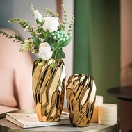 Modern Table Flower Vase Display/Twister Gold Jar Vase 2520