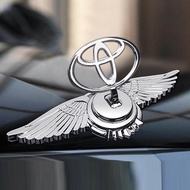 For Toyota Car Accessories Front Hood Ornaments Bonnet Metal Decoration 3D Logo Angel Wings Stickers fit Hilux Yaris Fortuner Corolla Cross Corolla