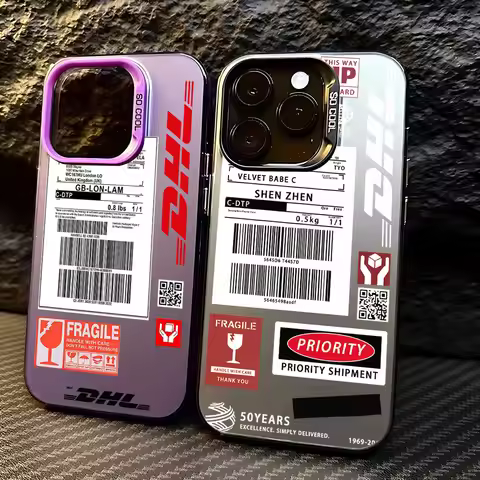 Barcode Label D-DHL Phone Case for Samsung Galaxy S26 S25 S24 S23 S22 S21 S20 Note20 FE Ultra Edge P