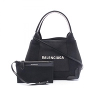 【二手】BALENCIAGA世家 (Balenciaga) 手提包，海軍藍 Cabas XS 2WAY 390346 黑色帆布皮革海軍藍 Cabas XS 女款二手 B