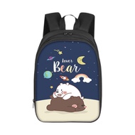 We bare bears Kindergarten School Bag Kids Backpack 14inch can customize picture
