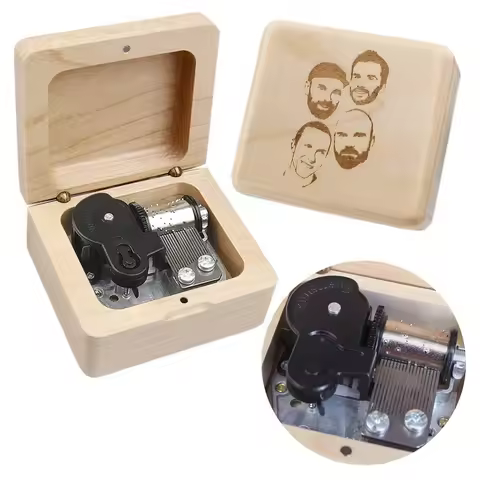 SOFTALK Solid Wood Coldplay-yellow Music Box Birthday, Christmas, Valentine's Day Gifts Gifts Sendin