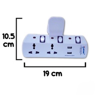 extension plug！cable management KSE 3 Pin UK Plug with 3 Ways Multi Universal 2 USB Port Socket Adapter Extension - 100