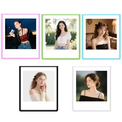 5 Pack Magnetic Photo Frames Compatible with Fujifilm Instax Square SQ1 SQ6 SQ10 SQ20 SQ40 SP-3 3x3.