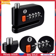 Motorcycle 4 Digit Disc Brake Lock Universal Fit Motorbike Bicycle Scooter Lock Anti-Pry Waterproof 