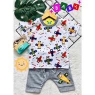 Baby boy clothes set with AEROPLANE character motif, baby age 3-24 months /