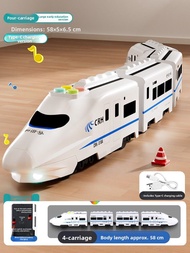 Electric High-Speed Harmonious Bullet Train Children Boys Track Railway Toy Train for 3 to 6 Years O