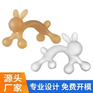 Teether Rabbit Teether Baby Silicone Teether Rabbit Teether Stick Silicone Rabbit Teether Stick-Xiao
