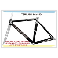 Tsunami 4130 outline bicycle cutting sticker