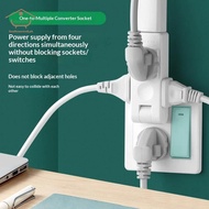Sun Wall Outlet Extender Ultra Thin 4 Outlets 2500W 180° Rotation Power Splitter for Office Home Tra