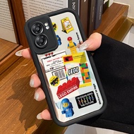 OPPO A57 2022 A77 A2022 A57s A57e A77s Case HP Case Stone Pattern Building and Fruits and Vegetables