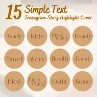 H003 Simple Text Insta IG Story Highlight Cover Icons