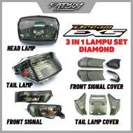 EX5 / EX5 DREAM 3in1 Diamond Tinted Smoke Lampu Set Head lamp / Tail Lamp / Signal Depan / Signal Co