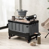 【拜爾家居】木板露營摺疊收納箱