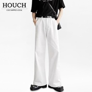 HOUCH COD Wide Leg Denim Vintage Baggy Men Jeans Seluar Jeans Lelaki Casual Straight Pants Men
