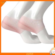 YOF  Silicone Invisible Height Increase Heel Pads Socks Liners Insoles Foot Protector