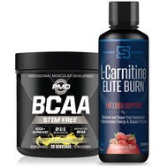 PMD Sports BCAA's Stim Free for Recovery and Performance Lemonade (30 Servings) & Siren Labs L-Carni