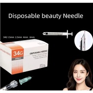 10/50/100pcs Beauty needle 34G1.5mm 34G2.5mm 34G4mm 34G6mm Beauty tools Disposable Needle Local sell