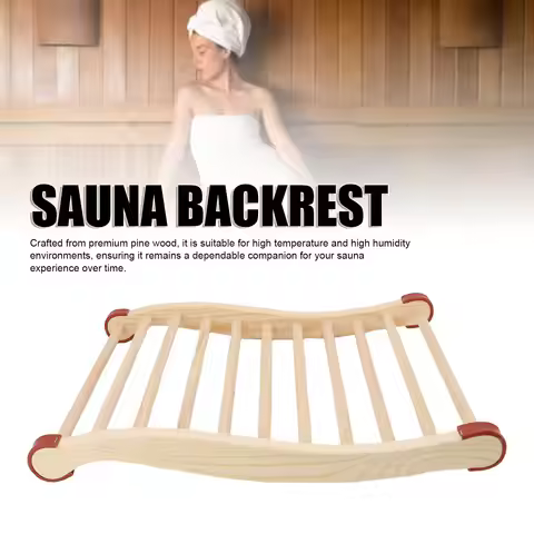 Sauna Accessories Sauna Backrest Wooden Anti Slip Comfortable S Shape Design Sauna Chair Back