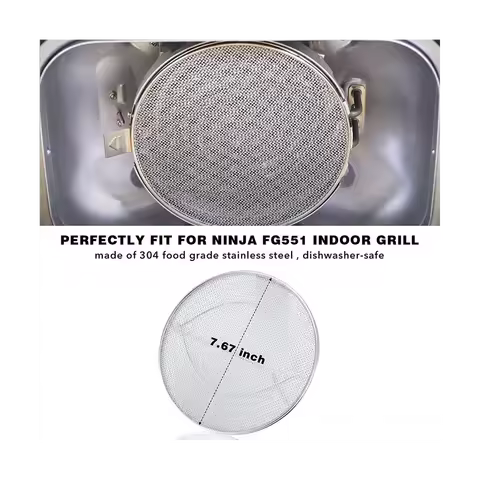 Stainless Steel Splatter Shield for Ninja Foodi FG551, Accessories for Ninja Foodi Smart XL 6-In-1 I