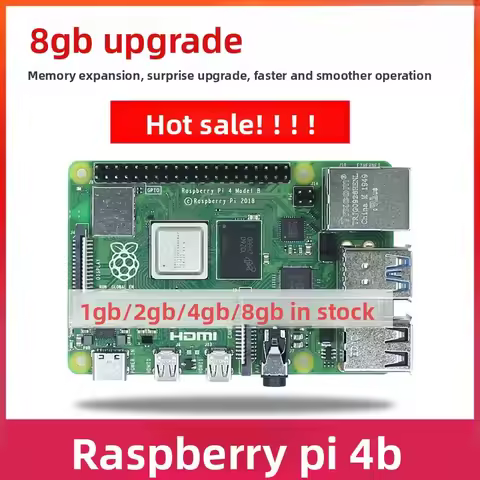 Raspberry Pi 4 Model B 8GB - BCM2711B0 1.5GHz Quad-Core, Gigabit LAN, USB 3.0, 4K Dual HDMI & Blueto