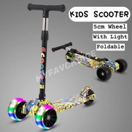 Kids Scooter Skuter Budak Doodle Foldable Adjustable Height With Light