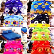 🔥Ready Stock🔥QUEEN Bed Sheet Kids Bed Cartoon Bedding Cadar Girl & Boy
