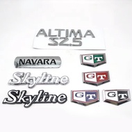 For GT Skyline ALTIMA S2.5 Navara Rear Trunk Tail Side Fender Words Letter Logo Emblem Badge Namepla