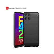 Ipaky Carbon Fiber Case SAMSUNG F42 5G 6.6 inch 2021 Softcase Shockproof TPU Backcase