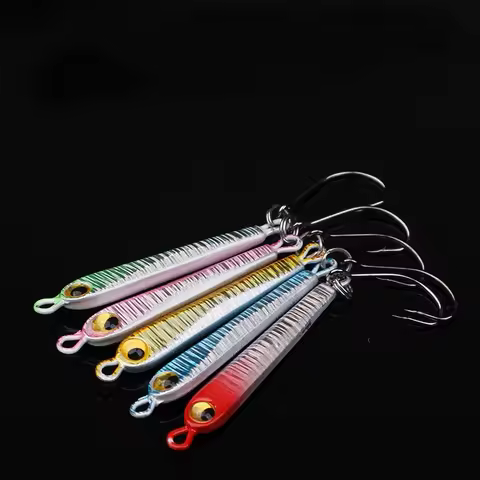 Fishing Micro Jigs Small Decoys Artificial Lure Jigbait 4/5g Single Hook Shore Cast Metal Bait 1 Pie
