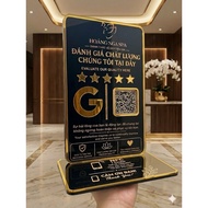 QR + NFC Luxury desktop board | Open Google Maps review & payment | High-end design for Spa, Cafe, S