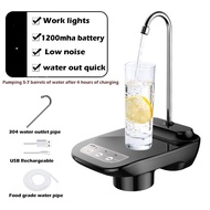 Homdd Automatic Water Dispenser Electric Water Gallon Bottle Barreled Pump USB Rechargeable Portable Drink Dispenser with Tray