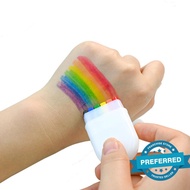 Rainbow Face Paint Face Painting Long-lasting Colorful Safely Party Kid Adult Neon Paint Face G3u0