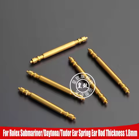 For Rolex Submariner Daytona GMT Tudor Earspring Earstem Stainless Steel Gold Bolt Watch Strap 1.8 B
