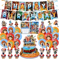 One Piece Birthday Decoration Birthday Party Decoration ONE PIECE banner cake topper balloon drop or