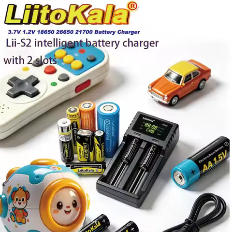 LiitoKala Lii-PD2 PD4 S8 500 600 Battery Charger for 18650 26650 21700 AA AAA 3.7V Lithium NiMH Comp