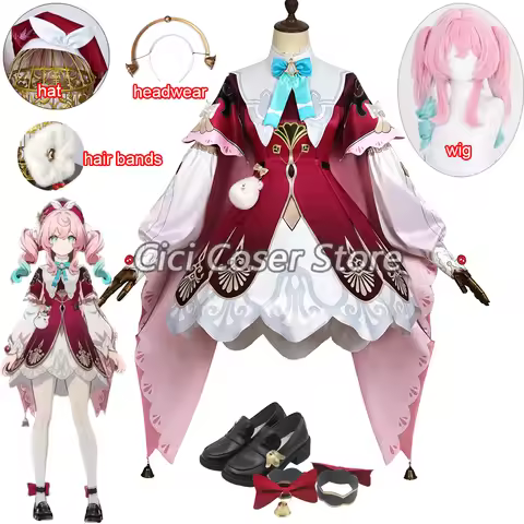 Honkai Star Rail Hyacine Cosplay Costume Wig Hyacinthia Cute Lolita Dress with Hat Headwear Women Ca
