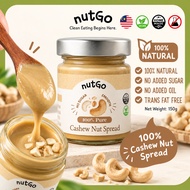 NUTGO Pure Cashew nut Spread Cashew nut Tanpa Gula Tanpa Minyak No Sugar Sapuan Cashew nut  100gram 