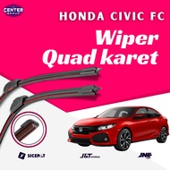 HONDA Quad Blade Wiper Civic FC Frameless 4-Layer Rubber Blade 1 Set Kiri and Right Without Iron Fra